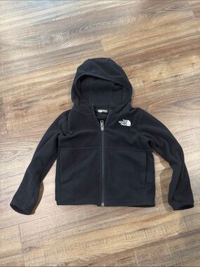 The North Face Kids Black Fleece Hooded Zip Jacket